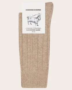 Homecore Chaussettes, Sous-Vêtements-Cashmere socks Marron clair