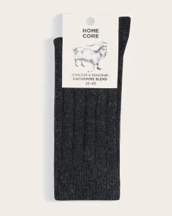 Homecore Chaussettes, Sous-Vêtements-Cashmere socks Noir