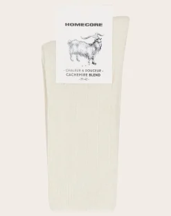 Homecore Chaussettes, Sous-Vêtements-Cashmere socks Crème