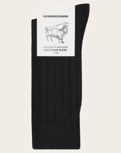 Homecore Chaussettes, Sous-Vêtements-Cashmere socks Noir