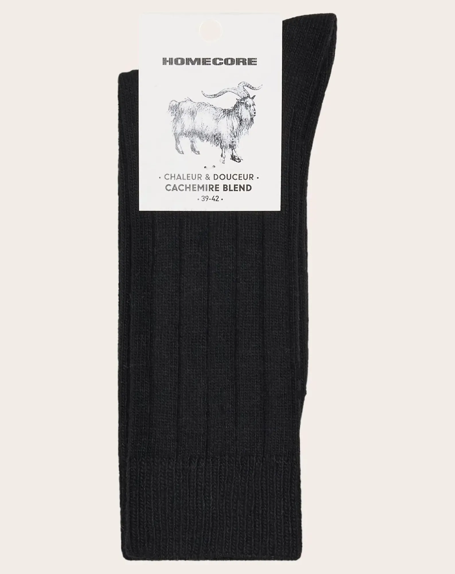 Homecore Chaussettes, Sous-Vêtements-Cashmere socks Noir