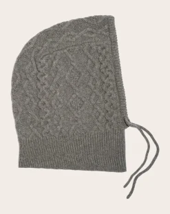 Bompard Bonnets, Cagoules, Gants-Cashmere Twisted Balaclava Gris