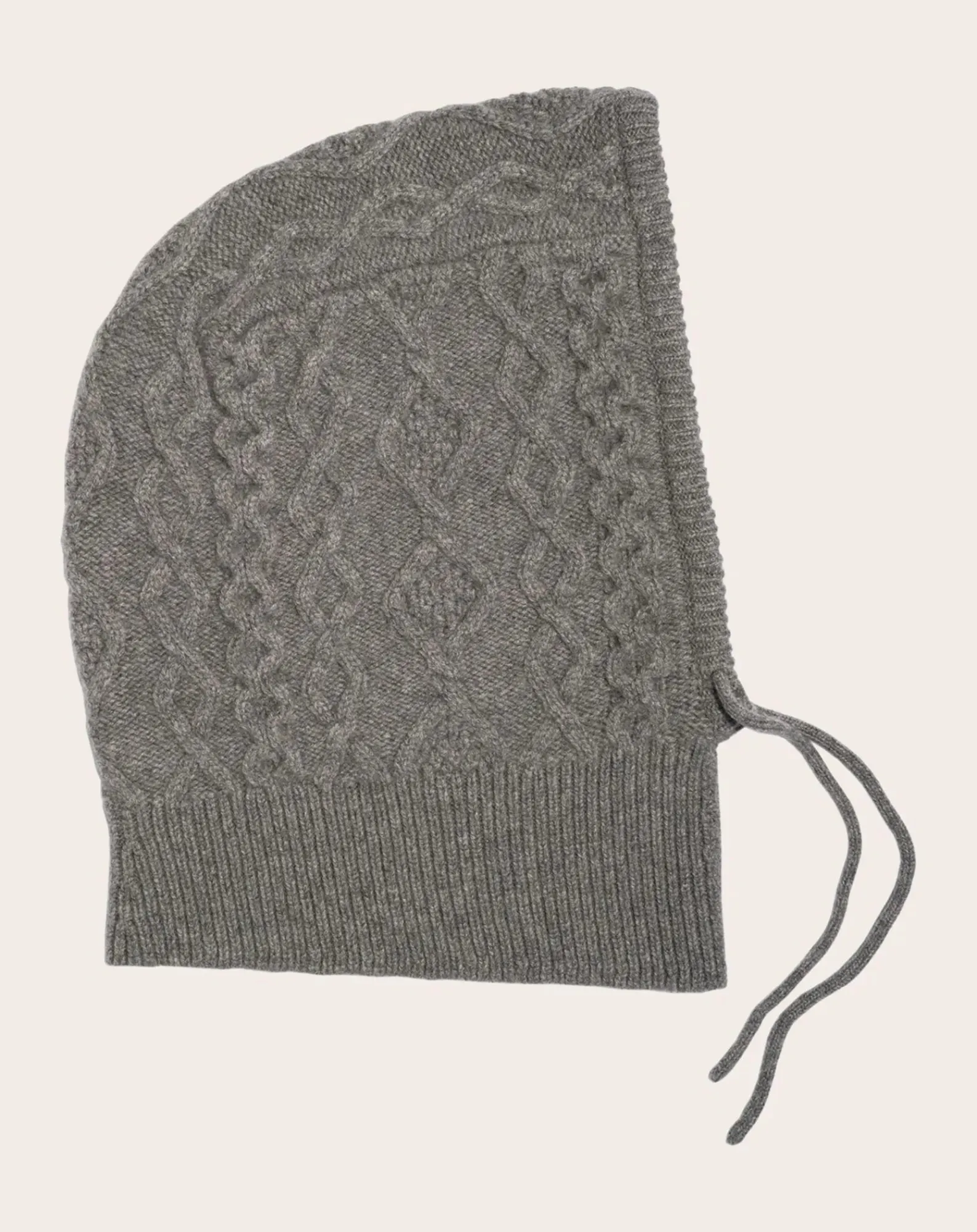 Bompard Bonnets, Cagoules, Gants-Cashmere Twisted Balaclava Gris