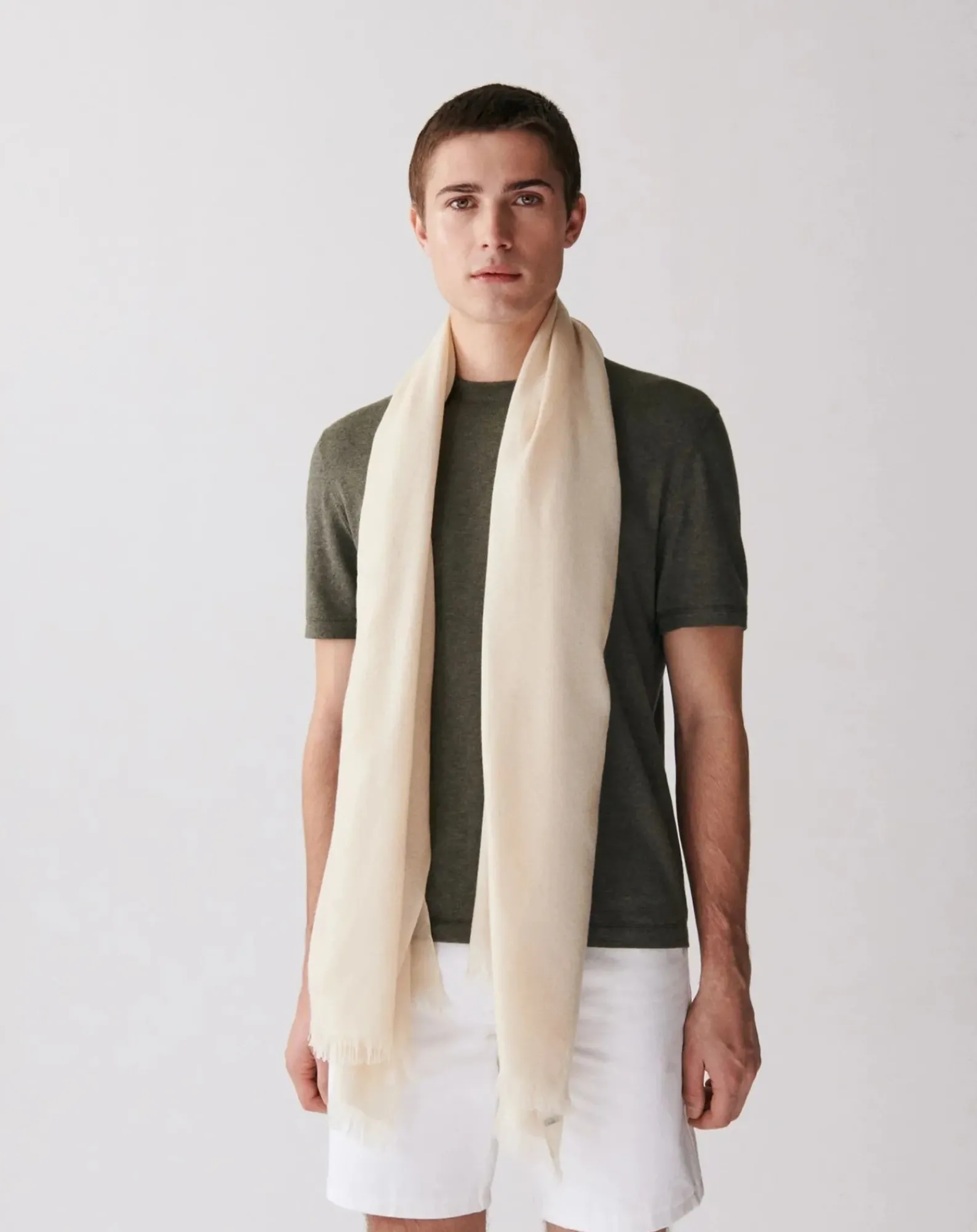 Bompard Echarpes, Foulards-Cashmere voile stole Avoine