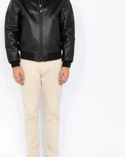 Schott Vestes, Manteaux-Casual Leather Jacket Noir