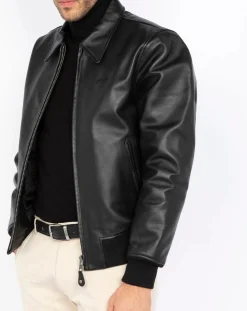 Schott Vestes, Manteaux-Casual Leather Jacket Noir