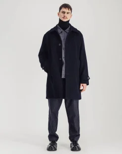 Parages Vestes, Manteaux-Caufield Wool Coat Bleu marine