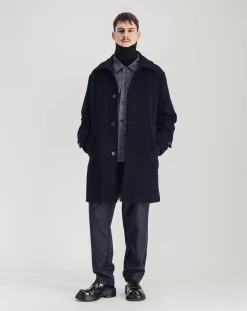 Parages Vestes, Manteaux-Caufield Wool Coat Bleu marine