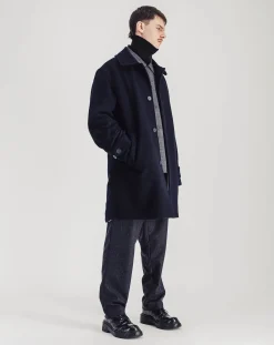 Parages Vestes, Manteaux-Caufield Wool Coat Bleu marine