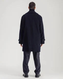Parages Vestes, Manteaux-Caufield Wool Coat Bleu marine