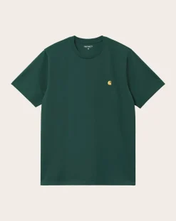 Carhartt WIP Tee-Shirts, Polos-Chase T-shirt Vert foncé