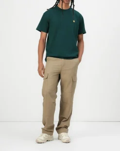 Carhartt WIP Tee-Shirts, Polos-Chase T-shirt Vert foncé