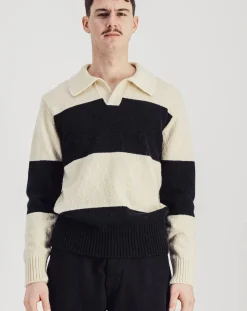 Parages Pulls, Gilets-Checkmate Wool Sweater Ecru