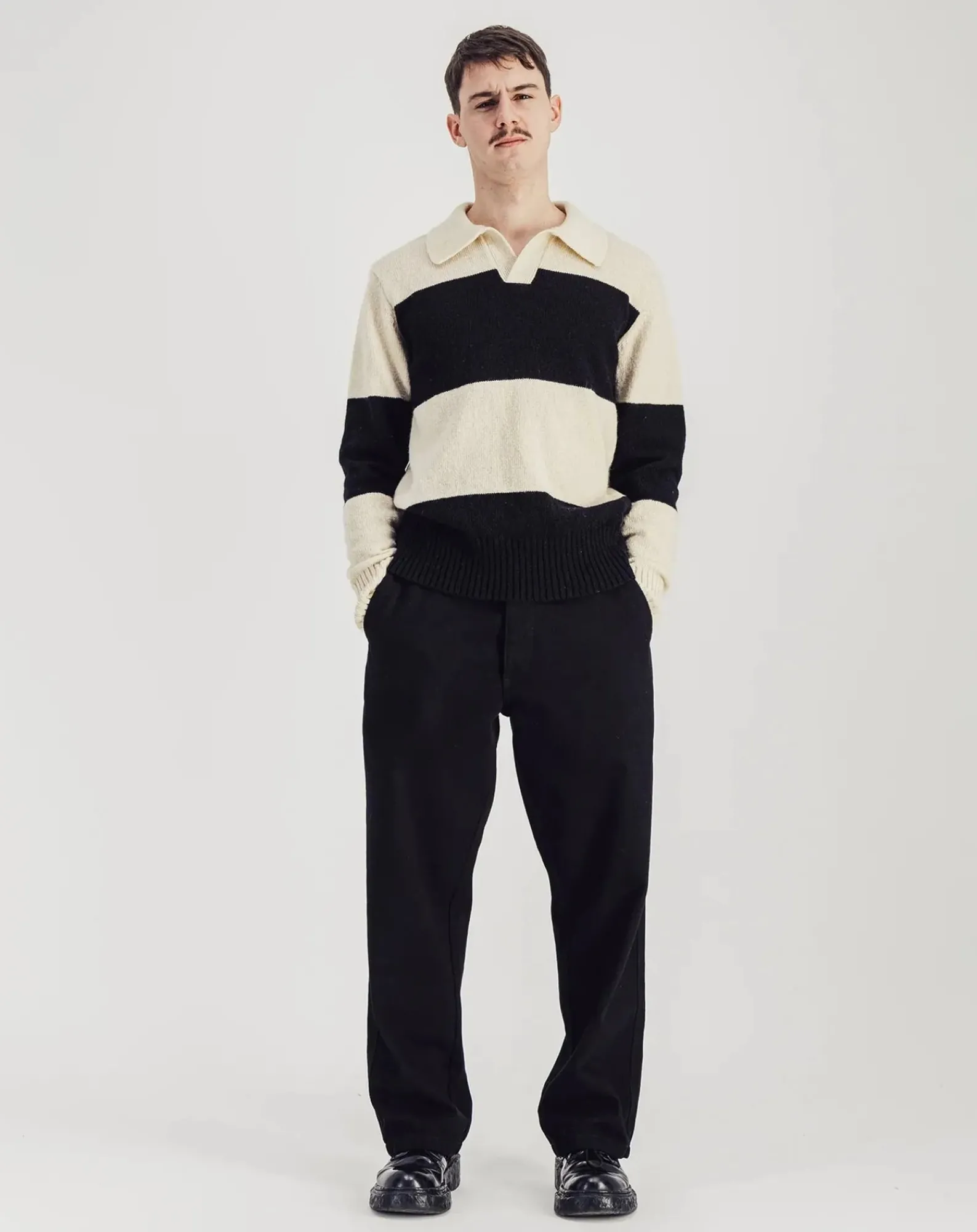 Parages Pulls, Gilets-Checkmate Wool Sweater Ecru