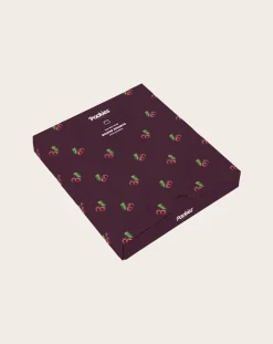 Pockies Chaussettes, Sous-Vêtements-Cherry organic cotton boxer shorts Rouge