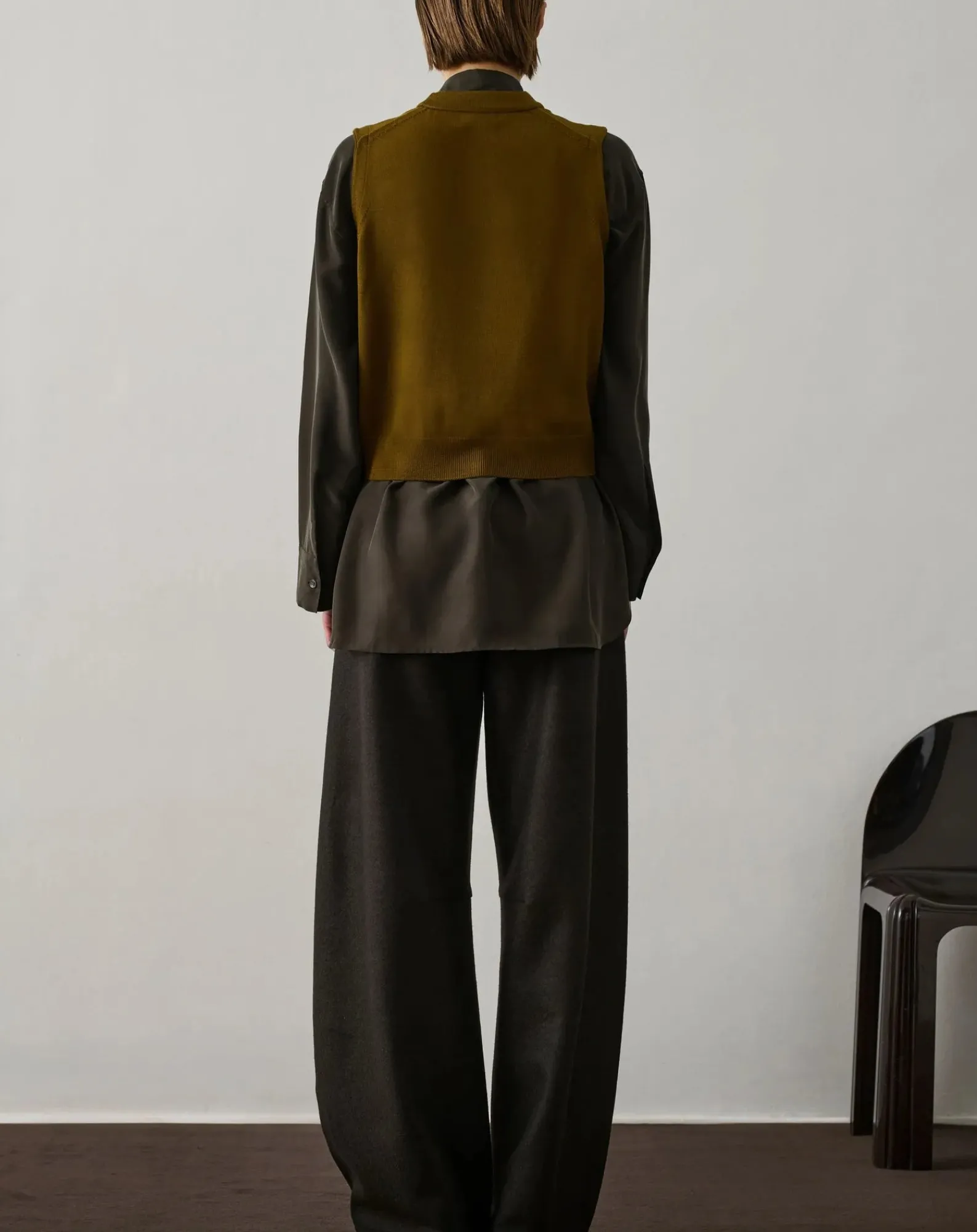 Soeur Pulls, Gilets-Chiara Merino Wool Sleeveless Vest Bronze