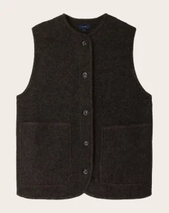 Soeur Vestes, Manteaux-Chicago Virgin Wool Sleeveless Jacket Marron