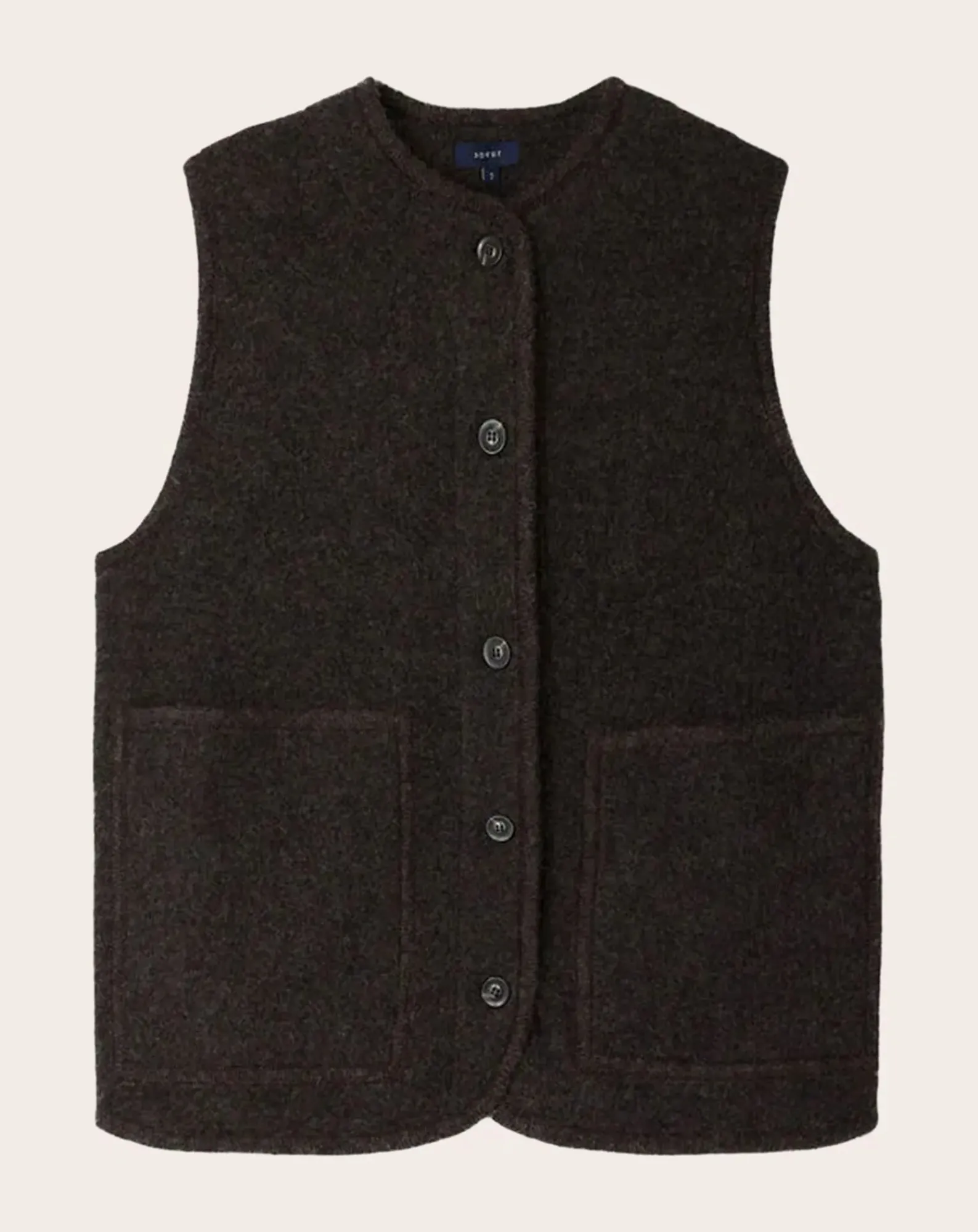 Soeur Vestes, Manteaux-Chicago Virgin Wool Sleeveless Jacket Marron