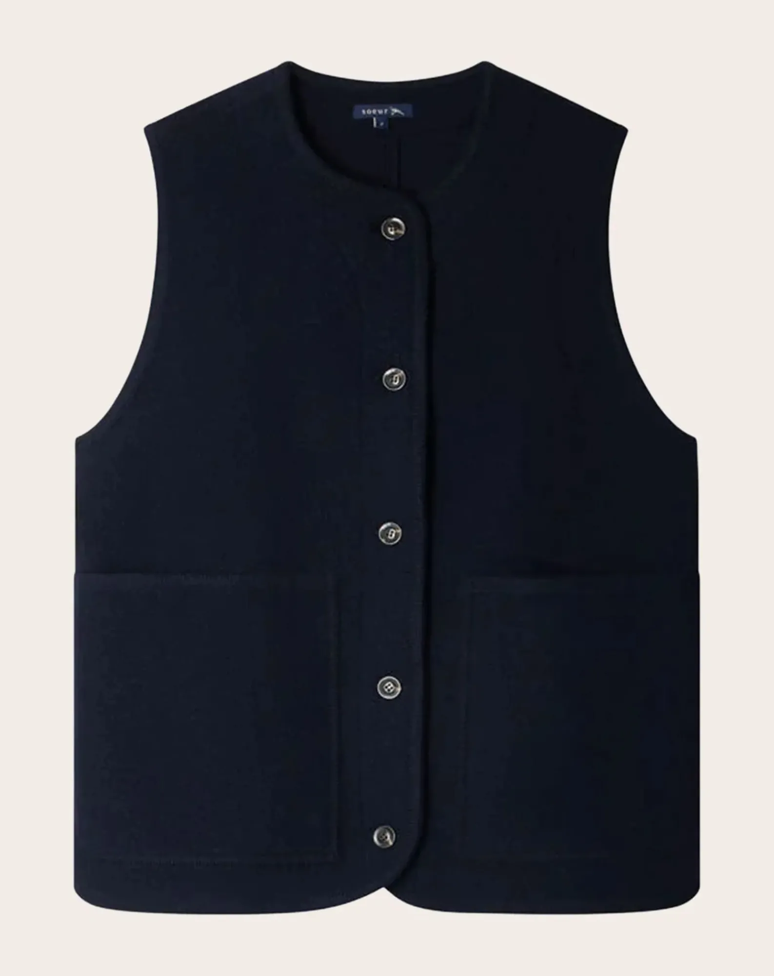 Soeur Vestes, Manteaux-Chicago Virgin Wool Sleeveless Jacket Marron
