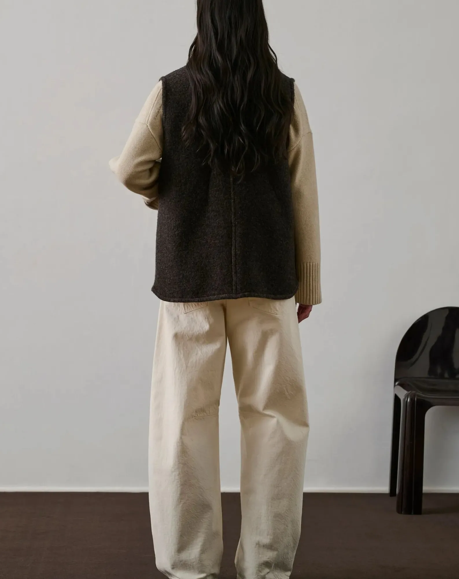 Soeur Vestes, Manteaux-Chicago Virgin Wool Sleeveless Jacket Marron
