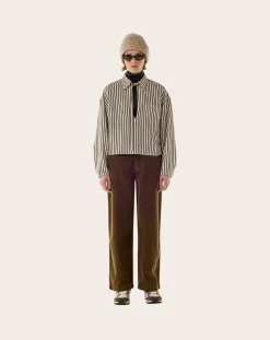 BELLEPIECE Blouses, Chemises-Christies Striped Blouse Marron