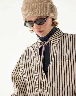 BELLEPIECE Blouses, Chemises-Christies Striped Blouse Marron