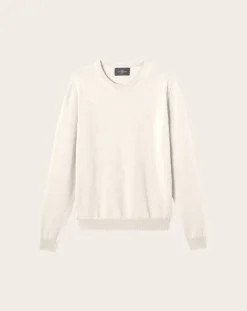 Bompard Pulls, Gilets-Classic Cashmere Round Neck Sweater Naturel
