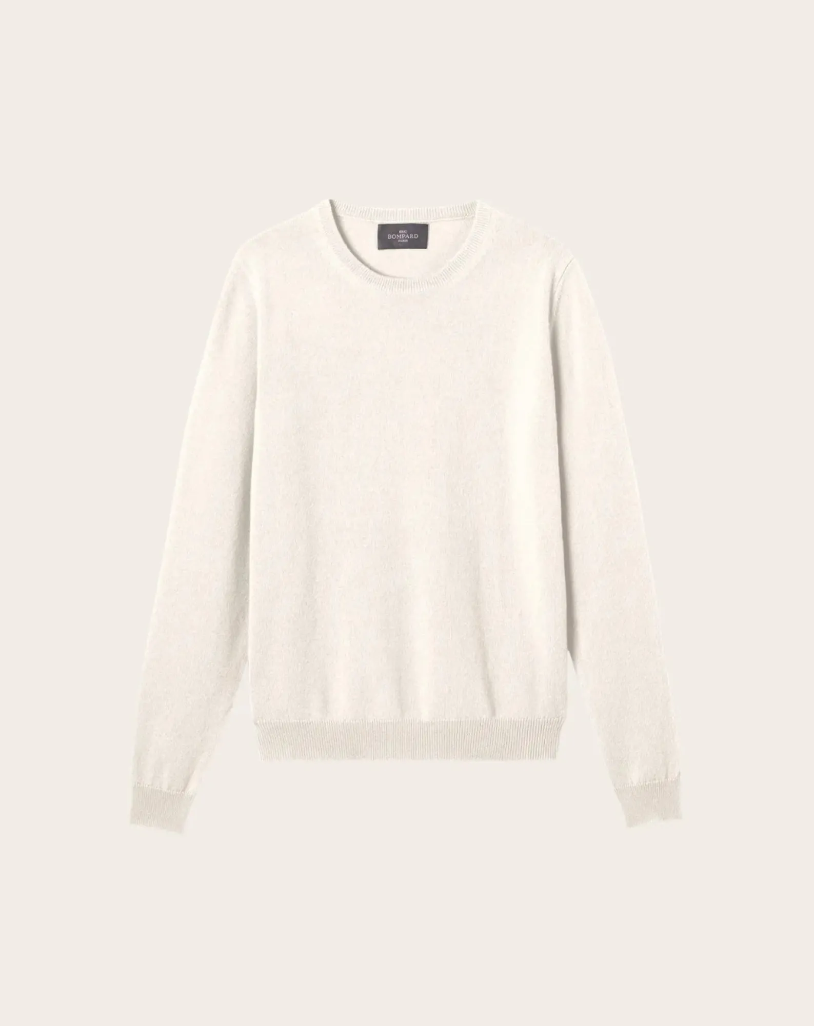 Bompard Pulls, Gilets-Classic Cashmere Round Neck Sweater Naturel