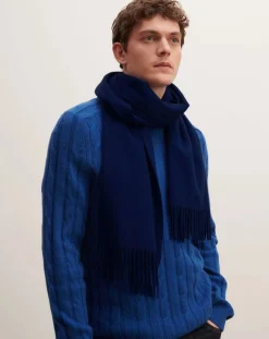 Bompard Echarpes, Foulards-Classic EB Cashmere Scarf Bleu marine