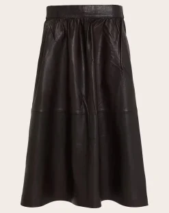 BELLEPIECE Robes, Jupes-Claude Leather skirt Marron