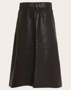 BELLEPIECE Robes, Jupes-Claude Leather skirt Marron