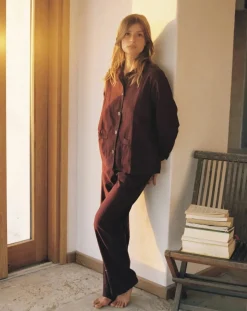 Scarlette Ateliers Lingerie, Chaussettes-Claudine Jasper pyjamas Bordeaux