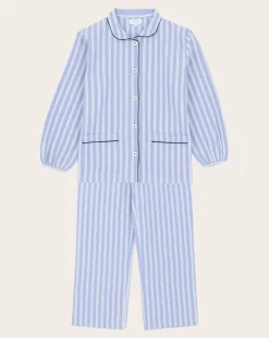 Scarlette Ateliers Lingerie, Chaussettes-Claudine Jasper Striped Pyjamas Bleu
