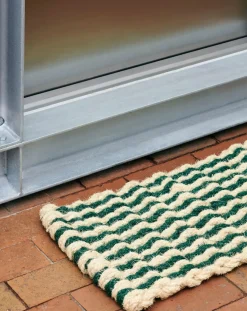 Hay Tapis-Coco Stripe Wave doormat Vert foncé
