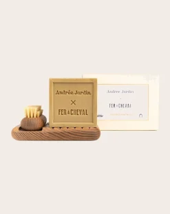 Andrée Jardin Nettoyage, Entretien-Coffret savon et brosse x Fer à Cheval Naturel