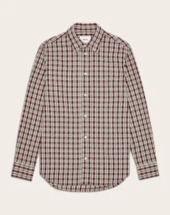 NN.07 Chemises-Colby shirt 50007 Cotton checks Bordeaux
