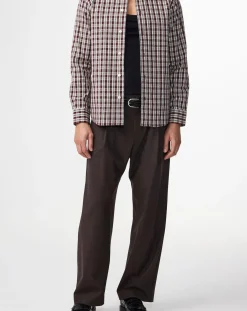 NN.07 Chemises-Colby shirt 50007 Cotton checks Bordeaux