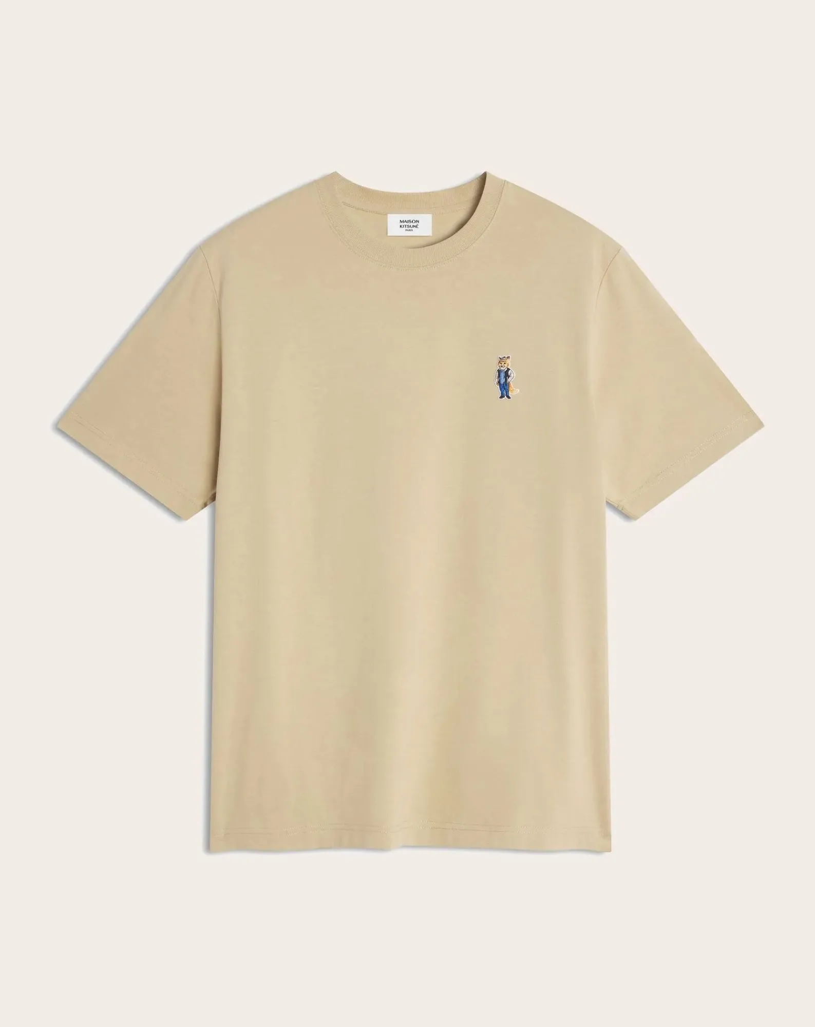 Maison Kitsuné Tee-Shirts, Polos-Comfort Cotton Dressed Fox T-Shirt Beige