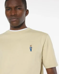 Maison Kitsuné Tee-Shirts, Polos-Comfort Cotton Dressed Fox T-Shirt Beige