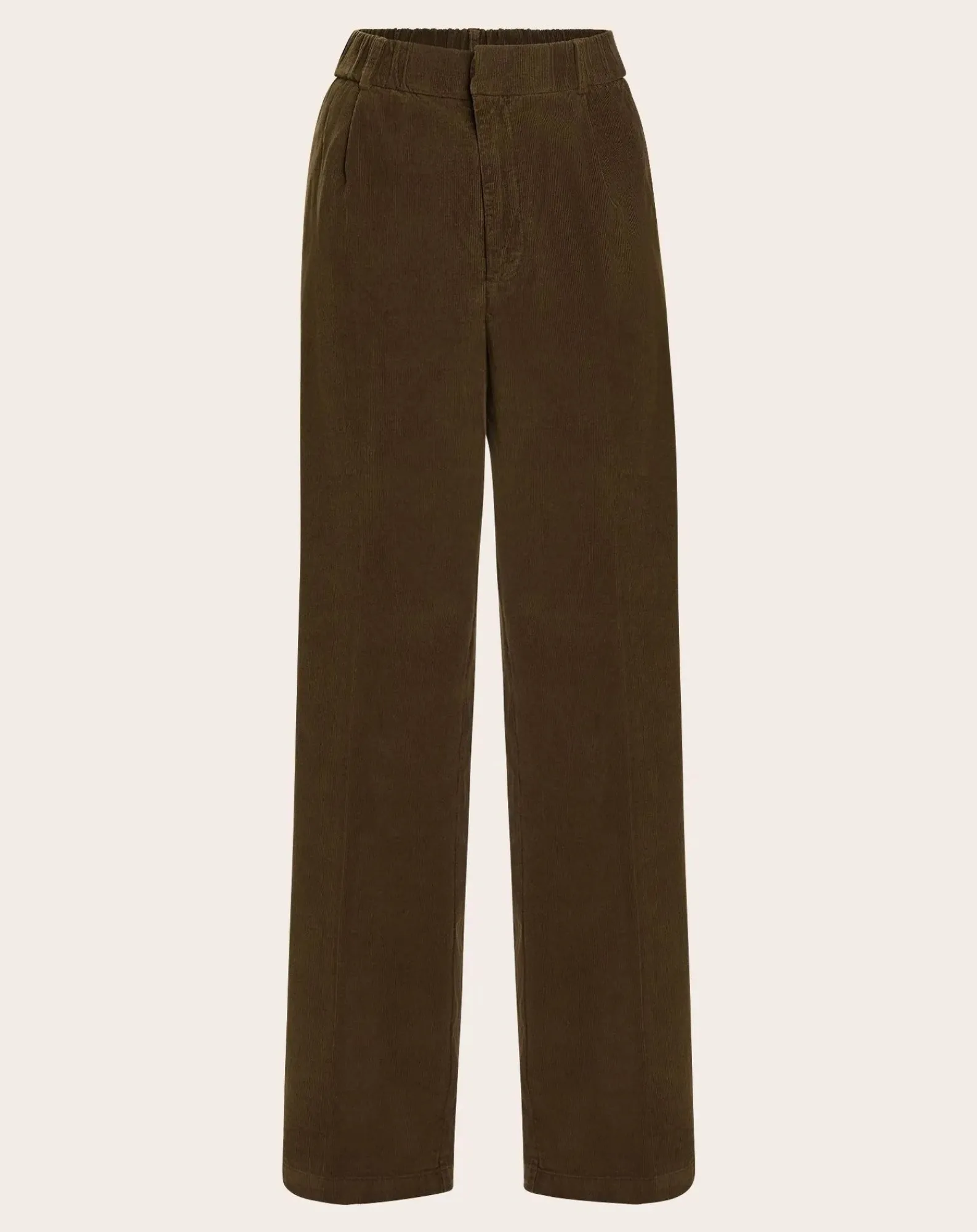 Pomandère Pantalons, Jeans-Corduroy Elastic Pants Vert kaki