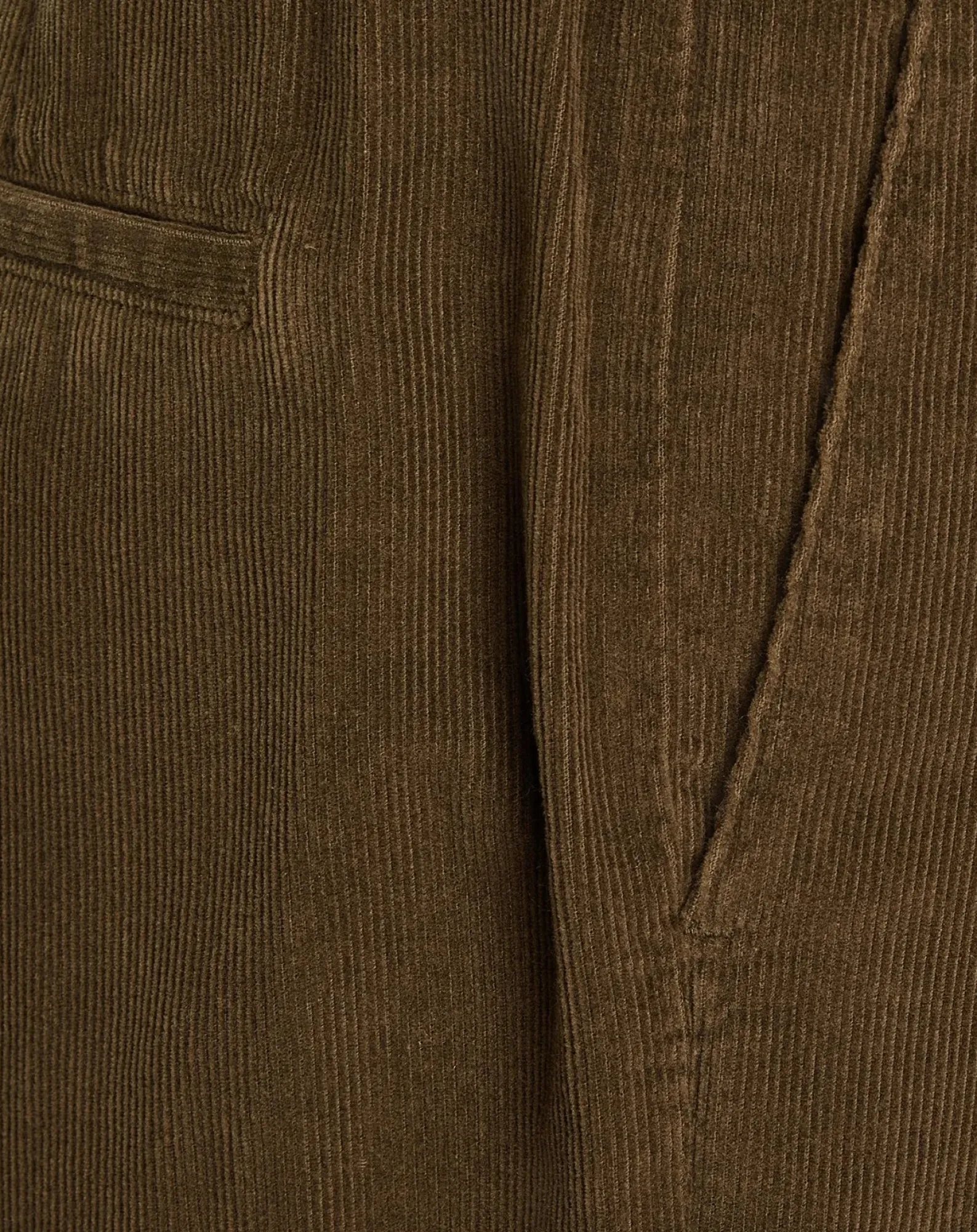 Pomandère Pantalons, Jeans-Corduroy Elastic Pants Vert kaki