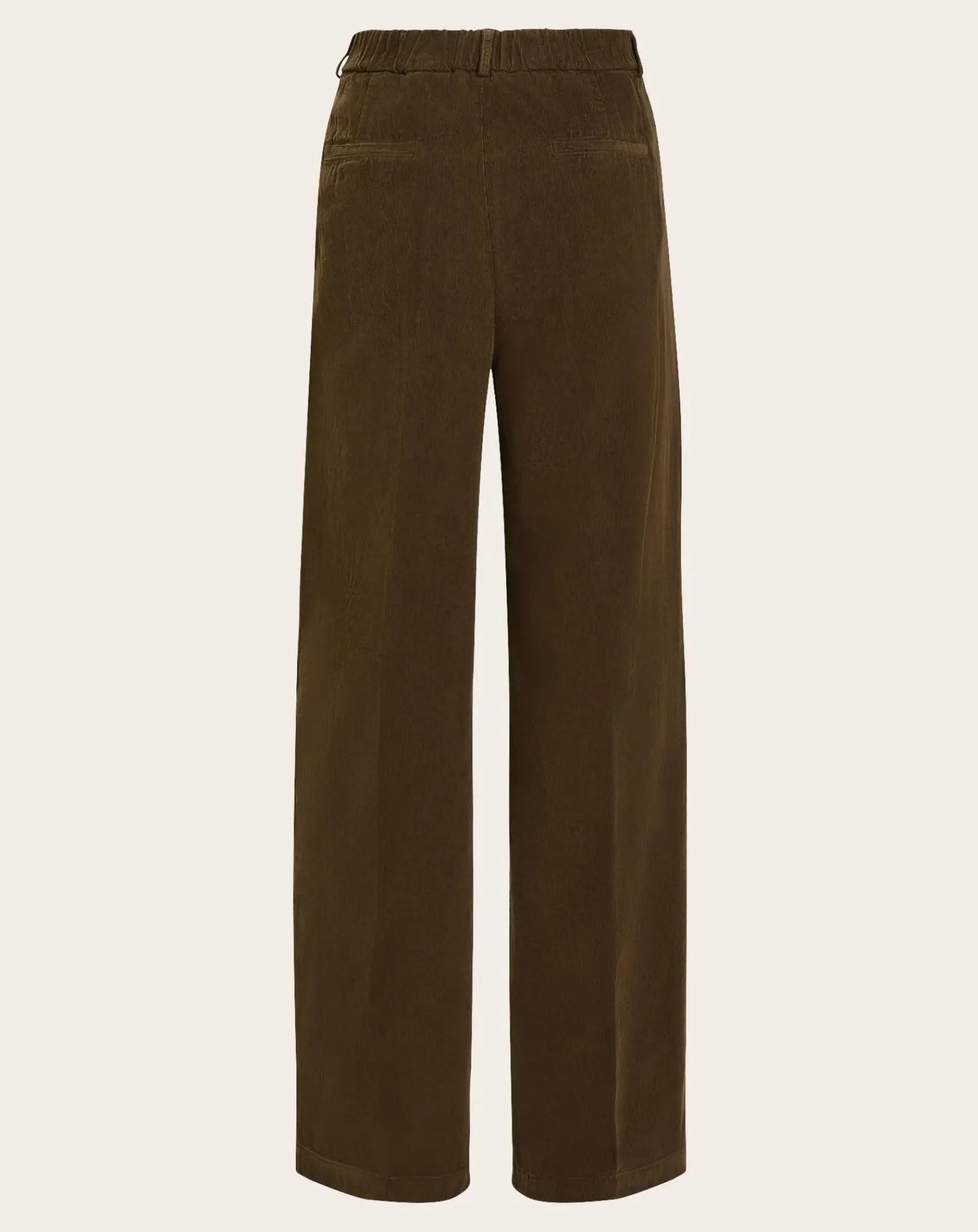 Pomandère Pantalons, Jeans-Corduroy Elastic Pants Vert kaki
