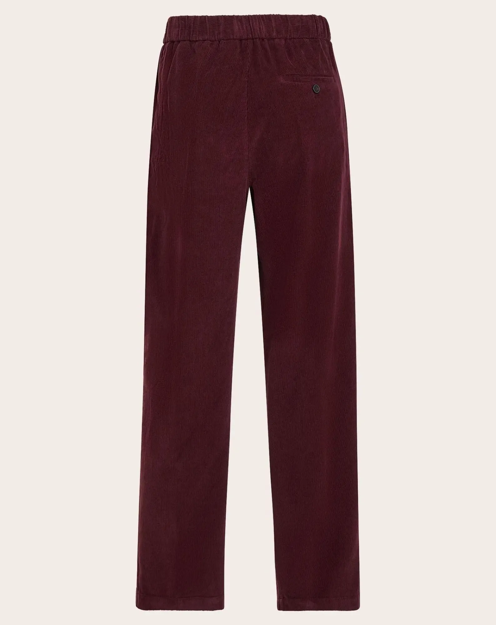 Pomandère Pantalons, Jeans-Corduroy Elasticated Straight-leg Pants Bordeaux
