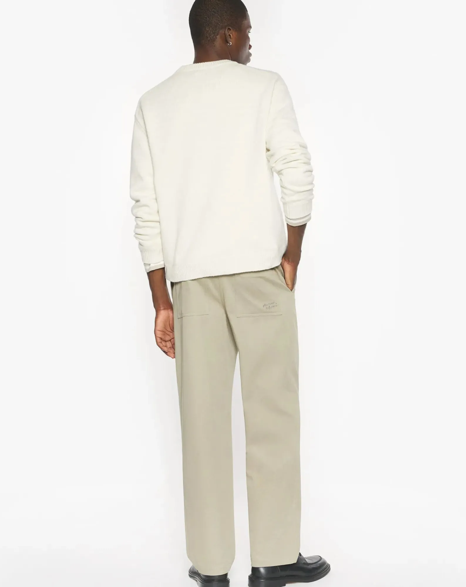 Maison Kitsuné Pantalons, Jeans-Cotton Casual Trousers Beige