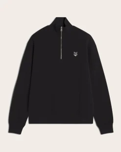 Maison Kitsuné Sweats-Cotton Comfort Half Zip Sweatshirt Noir