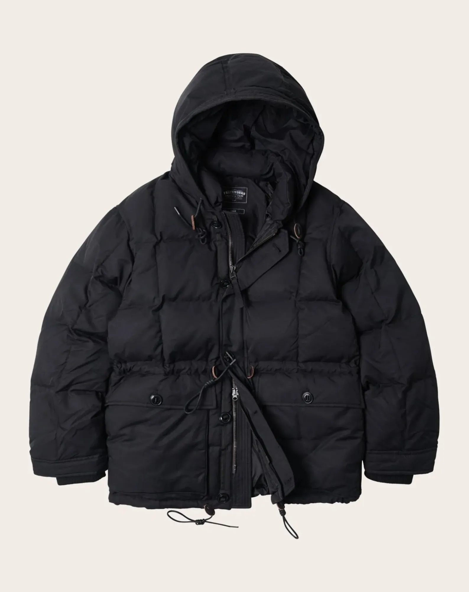 Frizmworks Vestes, Manteaux-Cotton Hooded Parka Noir