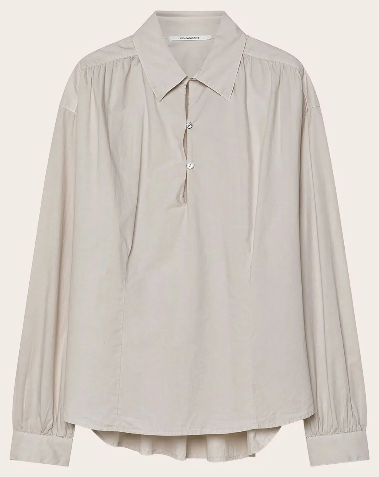 Pomandère Blouses, Chemises-Cotton Poplin Blouse Ivoire