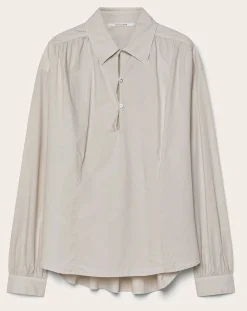 Pomandère Blouses, Chemises-Cotton Poplin Blouse Ivoire