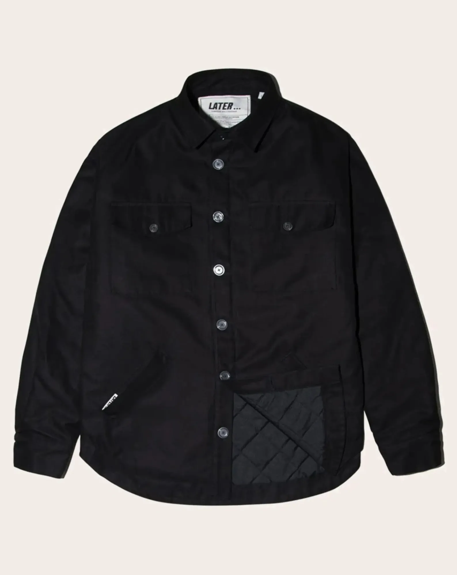 Later Vestes, Manteaux-Cotton Quilted Jacket Noir