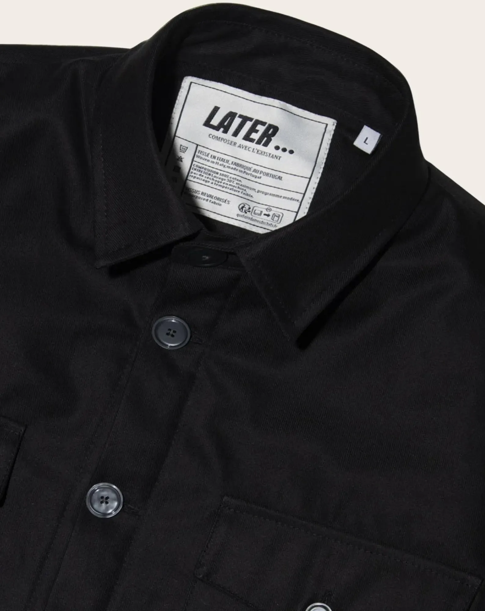 Later Vestes, Manteaux-Cotton Quilted Jacket Noir
